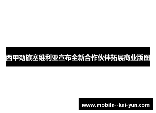 西甲劲旅塞维利亚宣布全新合作伙伴拓展商业版图